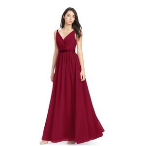 Azazie Leanna Burdandy formal bridesmaid dress
